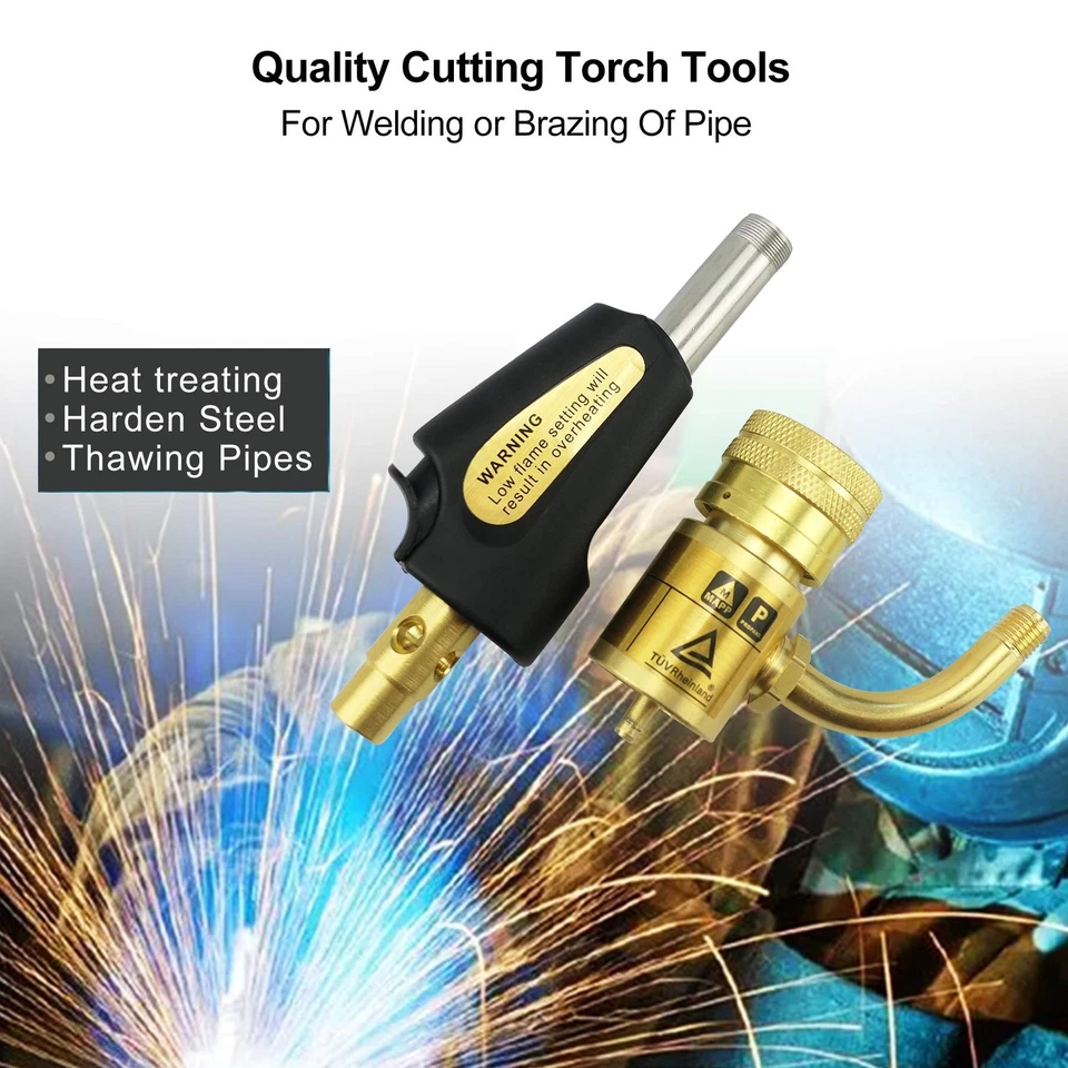 Gas Turbo Torch Tips with Adjustable Swirl Flame, Brazing Soldering Welding P... - Image 3 of 4