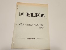 Original Vintage Elka Rhapsody 490 Keyboard Manual Schematic Diagrams