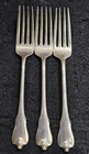 WALLACE GRAND COLONIAL, STERLING SILVER, 5.2OZ, SET OF 3 FORKS, 4 TINE, NO MONO