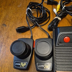 Atari Flashback Black Portable Video Game Home Console With Controllers & wires 
