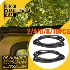 Front Weatherstrip Door Seal Kit Front Left&Right For 2007-18 Jeep Wrangler2-10X