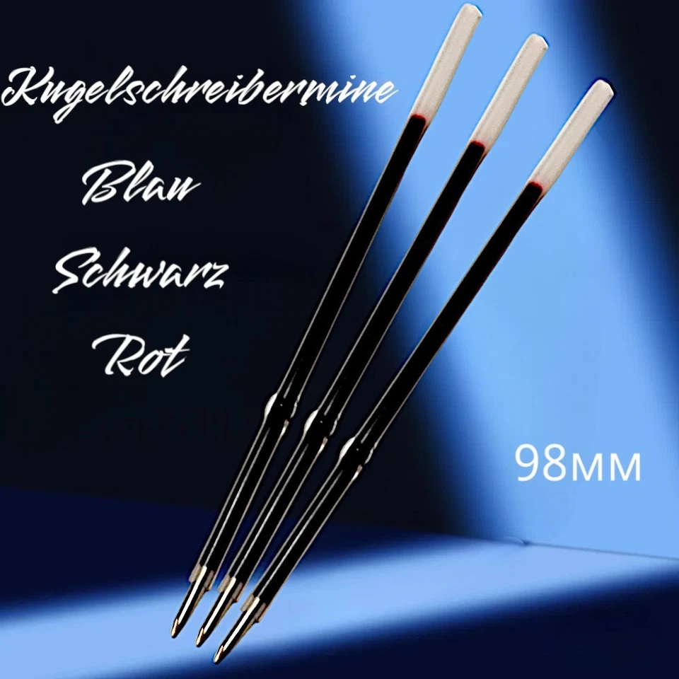 Kugelschreibermine 9,8 cm Mine Schreibmine Ersatzmine Kulimine Schwarz blau rot