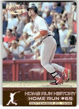 Mark McGwire 1998 Pacific Home Run History Baseball Excellent