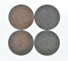 Lot of 4 STRONG Liberty 1889 1885 1883 1881 Indian Head Cent Lot *032