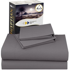 California Design Den 100 Egyptian Cotton California King Sheet Set - Grey