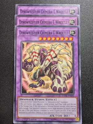 Dinowrestler Chimera T Wrextle DANE-EN030 Common 1st Edition Playset 3x NM