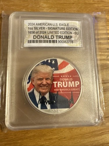 2024 Donald Trump 1oz Silver- Signature Edition 1656 Of 2024 Limited Edition-BU