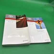 2014 Toyota Highlander Owners Manual With Free Shipping Navigation 