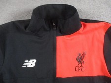 Liverpool FC Jacket Youth XL Black Red Soccer New Balance Full Zip Track