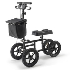 Knee Scooter Carbon Steel Folding Knee Walker Recovery Scooter 350LB Loads