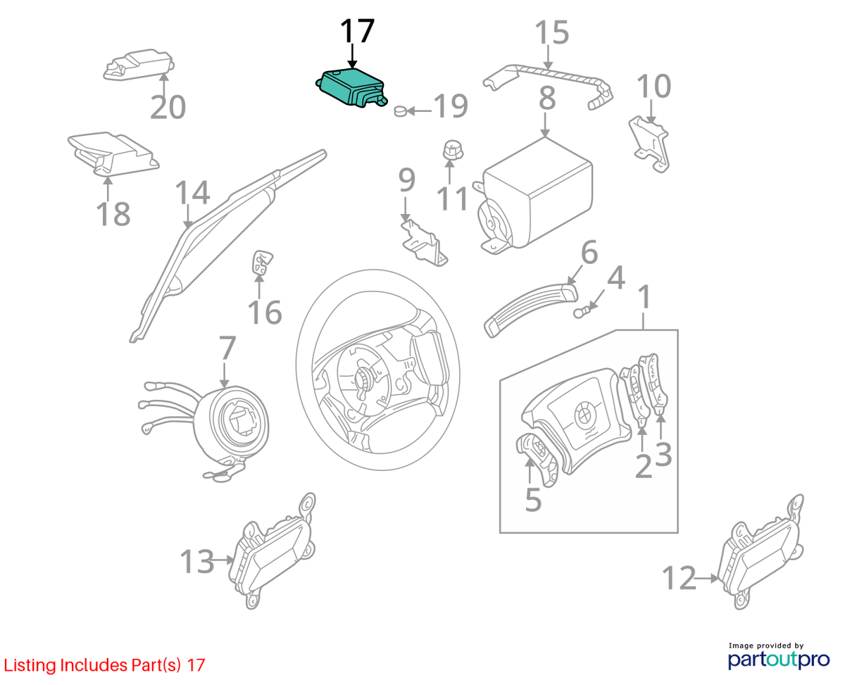 BMW OEM 97-99 Z3 Airbag Air Bag Srs-diagnostic Module 65778386131