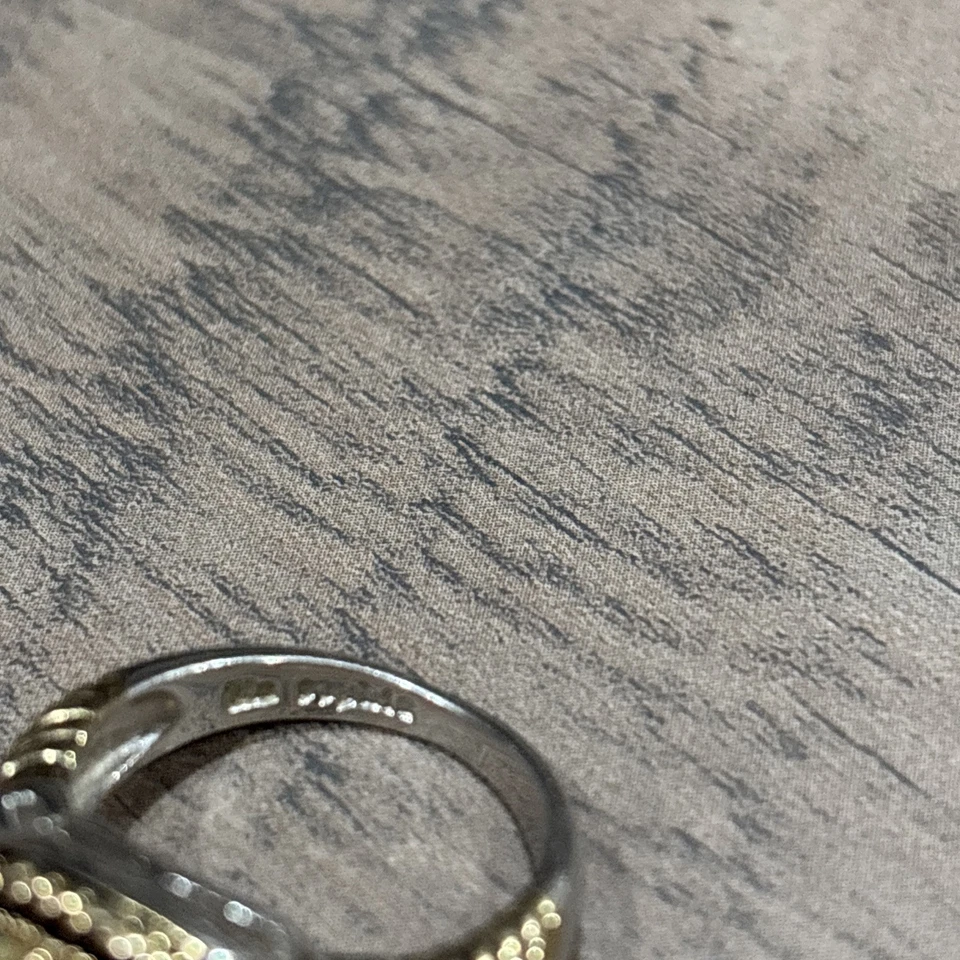 Lia Sophia Lemon Chiffon Ring Size 8 Gold Silver Two Tone CZ Yellow - Image 3 of 4