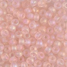 Miyuki Seed Beads 6/0 Matte Transparent Pale Pink AB 6-155FR 20g