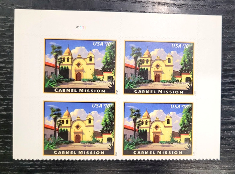 UNITED STATES 4650 CARMEL MISSION BLOCK OF 4  MNH M597 (C60