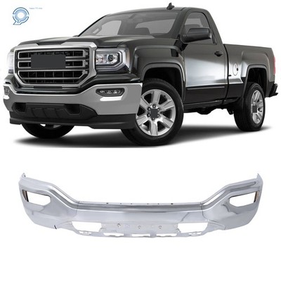 Split-Type For GMC Sierra 1500 2016-17 2018 Chrome W/o Sensor Hole Front Bumper