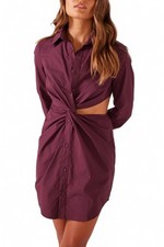 Minkpink Allegra Twisted Shirt Dress Size XS