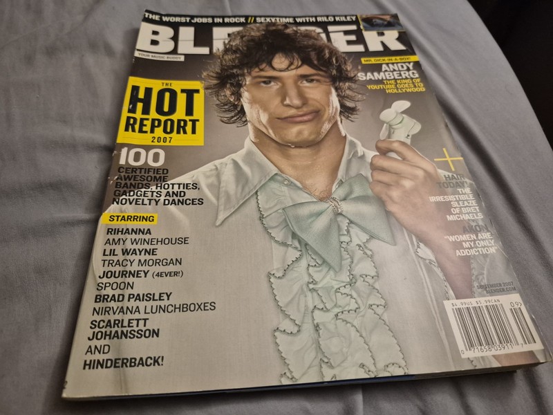 BLENDER magazine Andy Samberg Akon Rihanna Amy Winehouse Brad Paisley Rilo Kiley