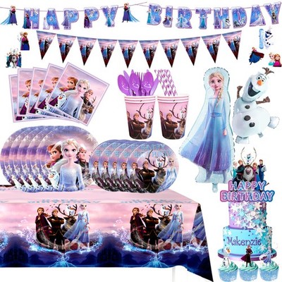 Frozen Kinder Party Deko Eiskönigin Geburtstag Set Ballons Teller Geschirrset 