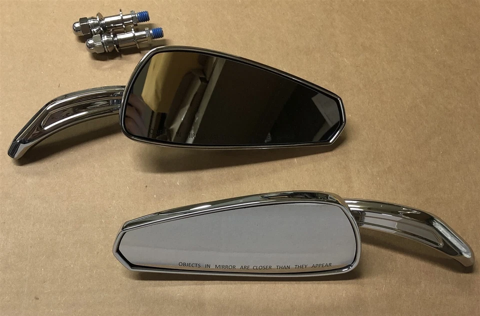 Espelhos personalizados V-Factor 47066 cromado 6" vidro convexo para Harley  - Imagem 2 de 2