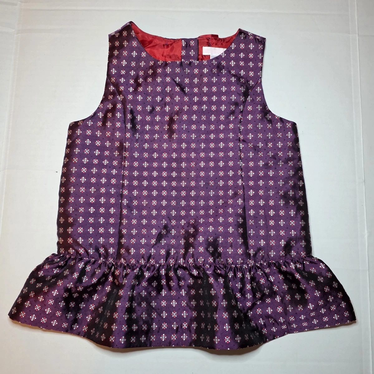 Jupe Pour Fille Janie And Jack Taille 6 – Couleur Violette, à Motifs Rayés, Occasion Très Bon état