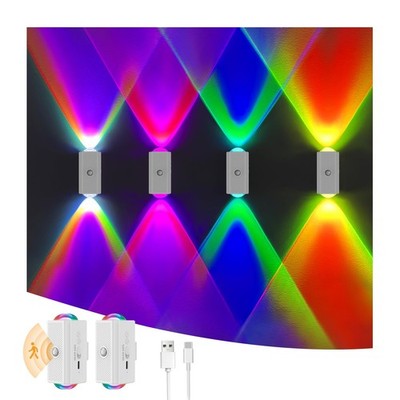 Motion Rechargeable Night Light Color Changing, 8 Colors Sunset Projector Lam...