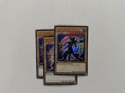 Yugioh Card TCG 3x Dark MAGICIAN Holo ULTRA RARE Limited Edition DUPO-EN101 NM