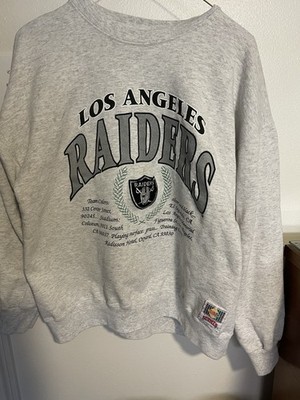 VTG Nutmeg Made In USA Los Angeles Raiders Gray Sweatshirt Size