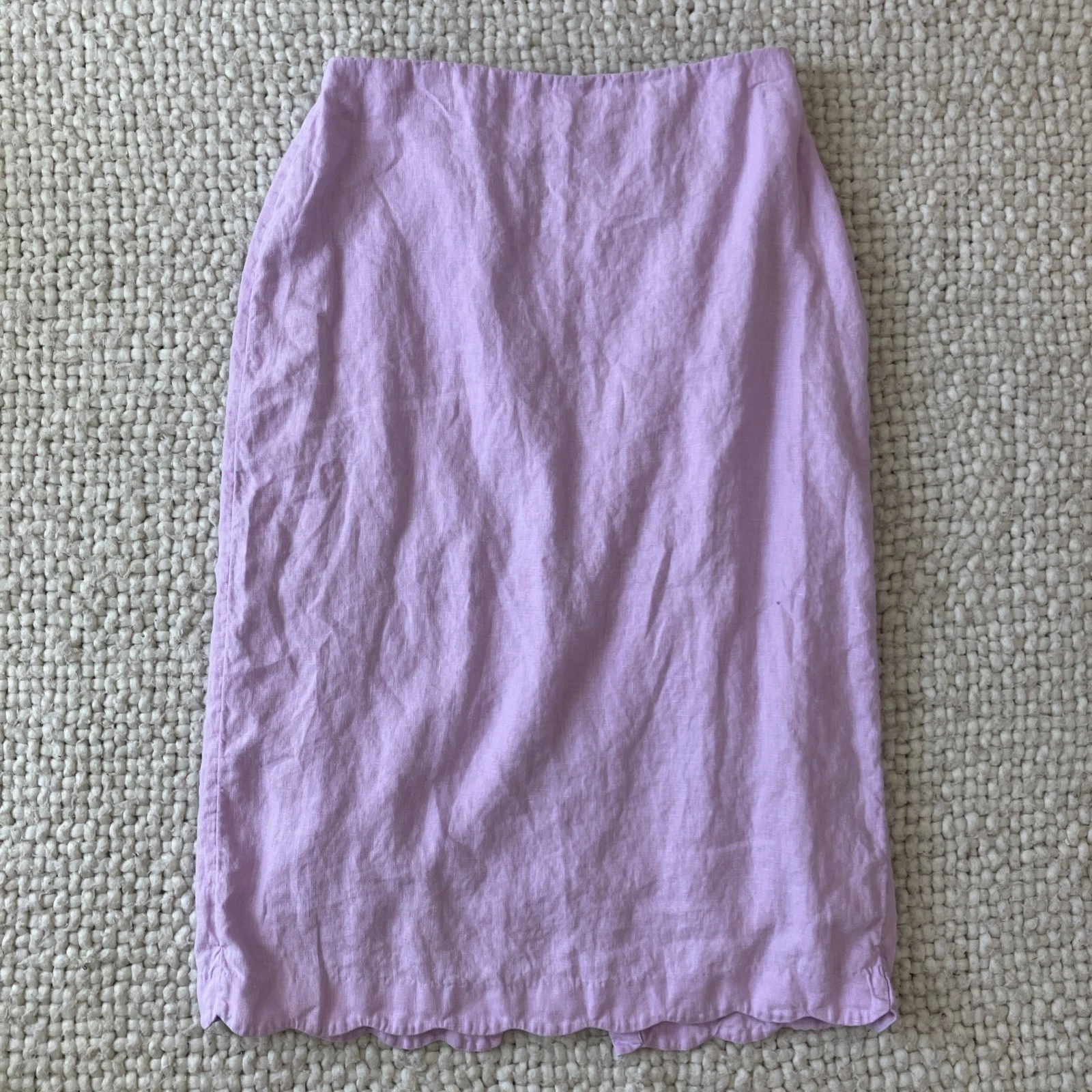 Abercrombie and Fitch 100% Linen Lilac Knee-Length Skirt Large Coastal Lagenlook
Opens in a new wind