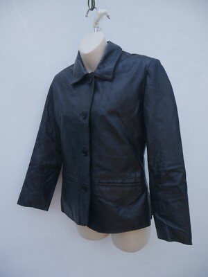 Damen Lederjacke Echtleder Echt Smart Mantel Damengröße 10 klassisch
