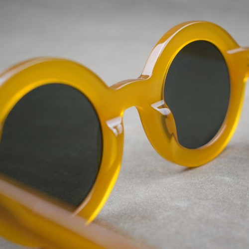 Gafas de sol de lectura redondas de acetato retro para hombres mujeres lentes grises marco de gafas naranja - Imagen 7 de 12