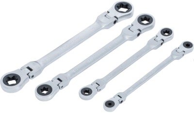 Doppel- Ratschen- Ringschlüssel Torx E-Profil E6 - E24 feinverzahnt