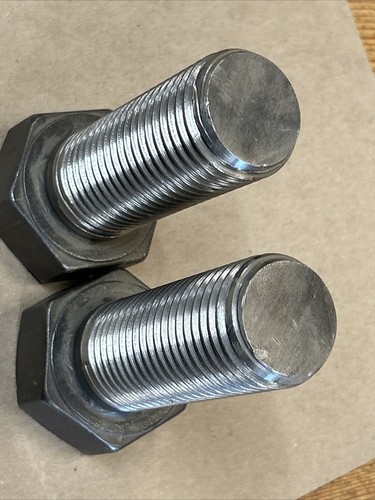 LOT OF TWO LARGE HEX BOLTS 1-1/2”-6 (NC) X 3-7/8” Long under head 304 Stainless - Picture 15 of 19