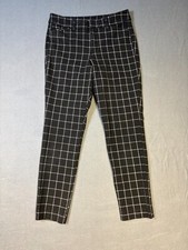 Old Navy Pixie High Rise Pants Secret Slim Pockets Size 2 Black Plaid Trouser