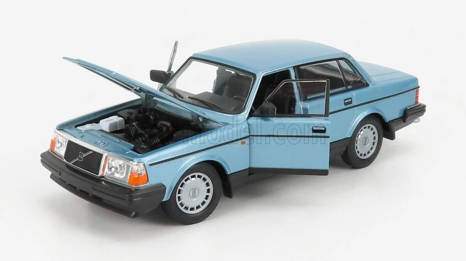 MODELLINO AUTO STATICO WELLY VOLVO 240 GL 1986 BLU MODELLISMO SCALA 1/24 - Immagine 4 di 4