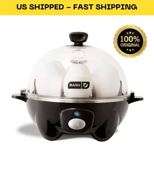 Dash Rapid Egg Cooker - 6 Egg Capacity Electric Cooker, Hard Boiled, Poached, O