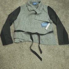 Simply Vera Wang Jacket Women XL XLarge Gray MIXED MEDIA WOOL BLEND With Tags