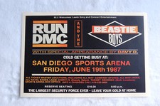 RUN DMC and the Beastie Boys Concert Tour Poster 1987 San Diego____