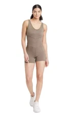 JoyLab Women's Seamless Short Bodysuit Brown Size XXL
