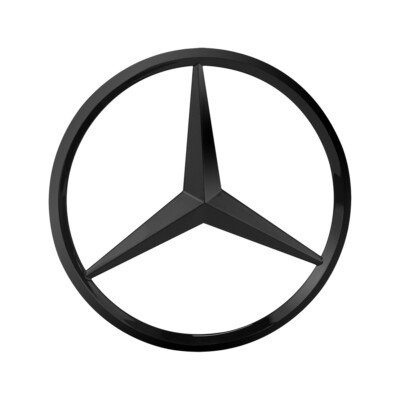 Geeignet für Mercedes-Comet Backbone Badge 90 mm Schwarz Neue DE