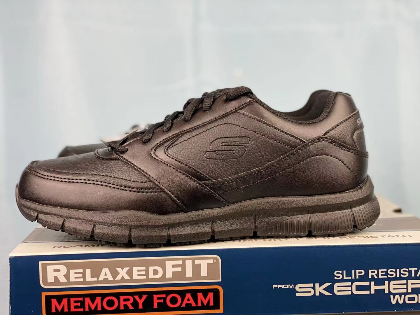 Skechers Men's work shoes for Health Care & Food Service Black eBay