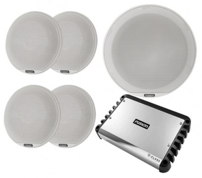 Fusion Marine Signature Serie Pack 2x paar Lautsprecher 1xVerstärker 1xSubwoofer