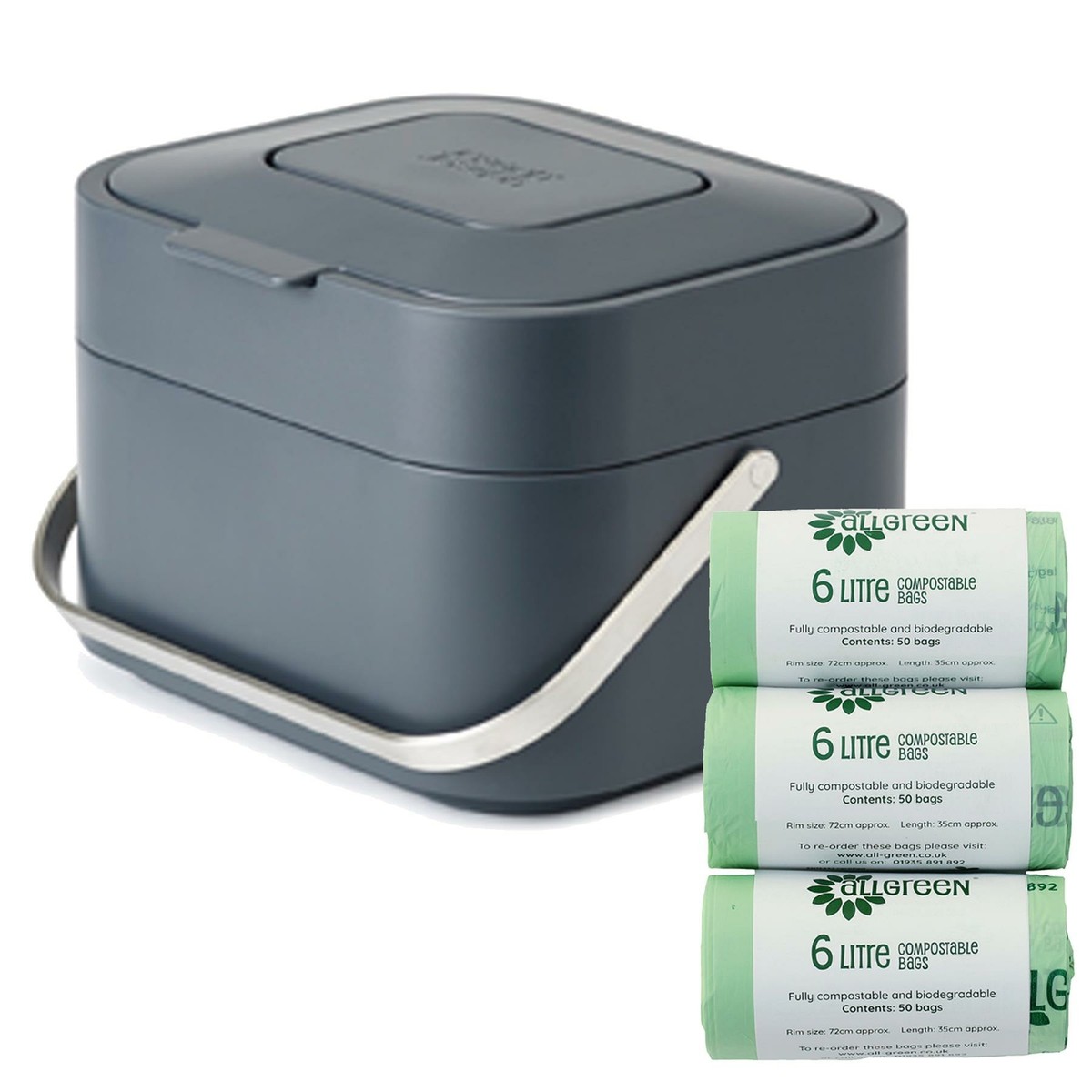 Joseph Joseph Stack Food Waste Caddy – Graphite – Litres 150