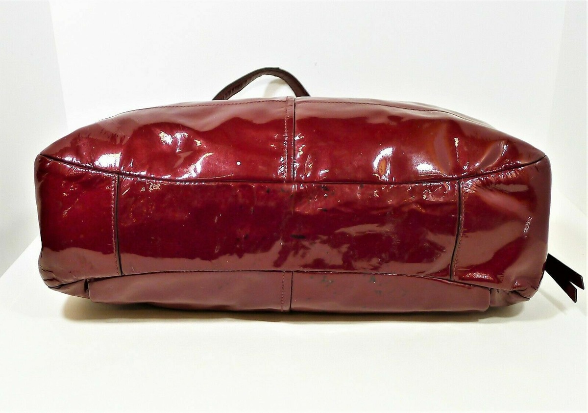 Coach F17855 Chelsea Burgundy Patent Leather Jayden Carryall Coach F17855 Chelsea Burgundy Patent Leather Jayden Carryall