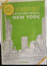 The World's Longest Dot-To-Dot Puzzle: New York by Abi Daker: New/sealed