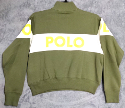 Womens polo ralph lauren jumper 3/4 Zip Up Olive Green Size 12