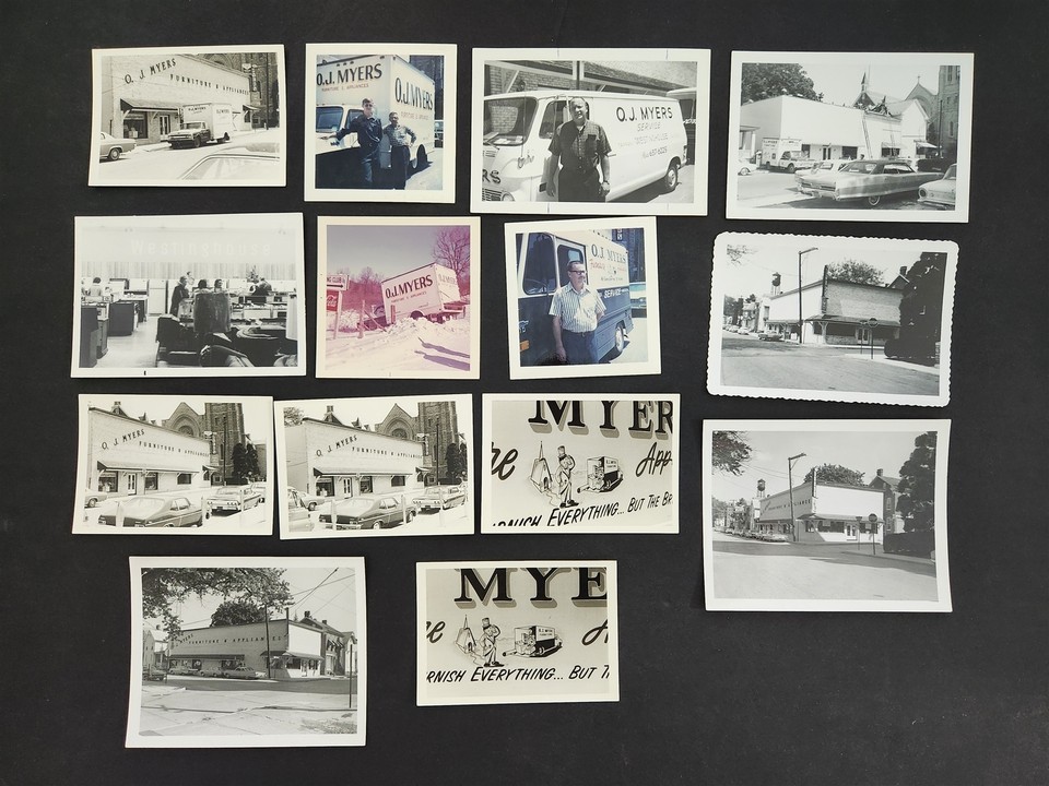 LOT vintage O J MYERS FURNITURE APPLIANCES york pa PHOTOGRAPHS 14pc eBay