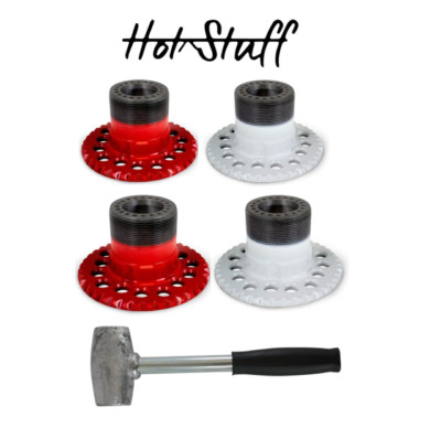 5 LUG TRU-LOCK ADAPTER 5-4.5/5-4.75/5-5 LUXOR  4 PC SET** INCLUDES 4 LB HAMMER