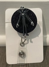 Nightmare Before Christmas Jack Skellington Inspired ID Badge Reel/ID Holder