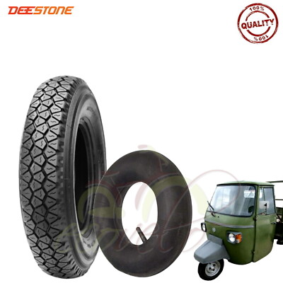 PNEUMATICO 10 +CAMERA D'ARIA COPERTONE DEESTONE 8PR X APE TRASPORTO  LEGGERO UK