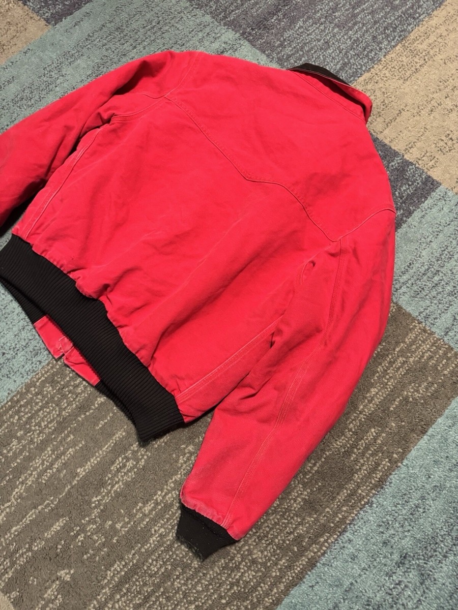 ジャケット・アウター 90s carhartt chore coat red Rare Vintage Carhartt Chore Jacket Crimson Red C02 CLY 2XL